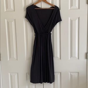 JCrew gray wrap dress